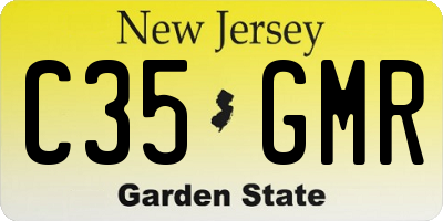 NJ license plate C35GMR