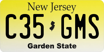 NJ license plate C35GMS