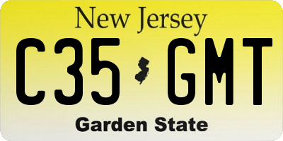 NJ license plate C35GMT
