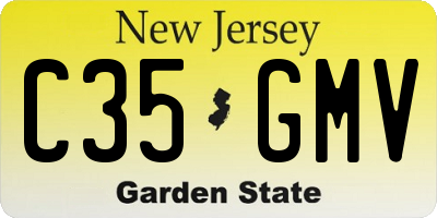 NJ license plate C35GMV