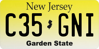 NJ license plate C35GNI