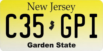 NJ license plate C35GPI