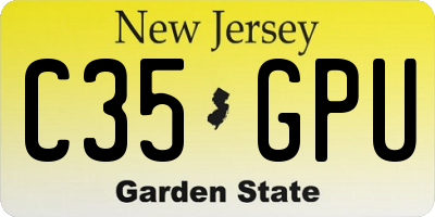 NJ license plate C35GPU