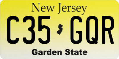 NJ license plate C35GQR