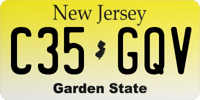 NJ license plate C35GQV