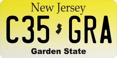 NJ license plate C35GRA