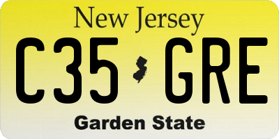 NJ license plate C35GRE