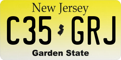 NJ license plate C35GRJ