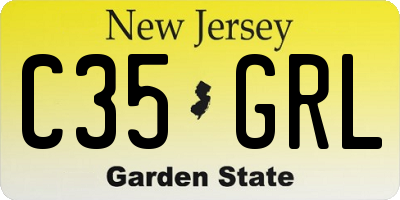 NJ license plate C35GRL