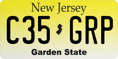NJ license plate C35GRP