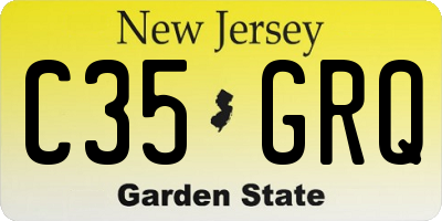 NJ license plate C35GRQ