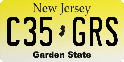 NJ license plate C35GRS