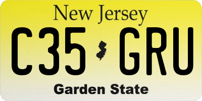 NJ license plate C35GRU