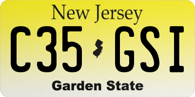 NJ license plate C35GSI