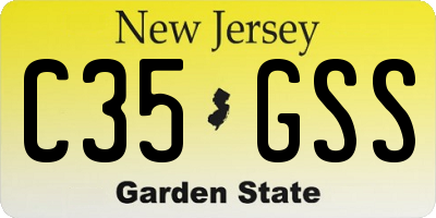 NJ license plate C35GSS