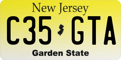NJ license plate C35GTA