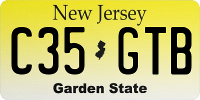 NJ license plate C35GTB