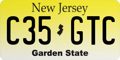 NJ license plate C35GTC