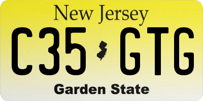 NJ license plate C35GTG
