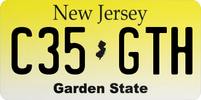 NJ license plate C35GTH