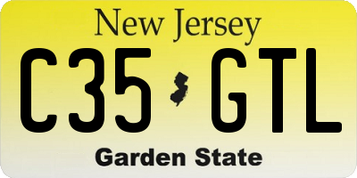 NJ license plate C35GTL
