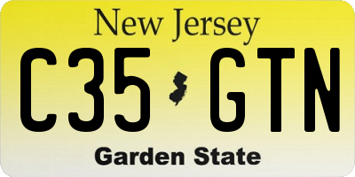 NJ license plate C35GTN