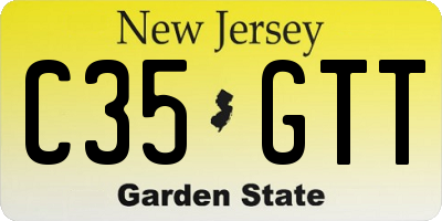 NJ license plate C35GTT