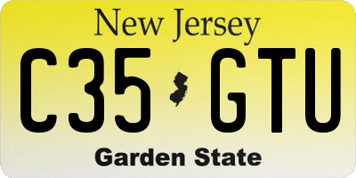 NJ license plate C35GTU