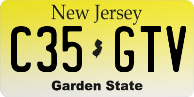 NJ license plate C35GTV