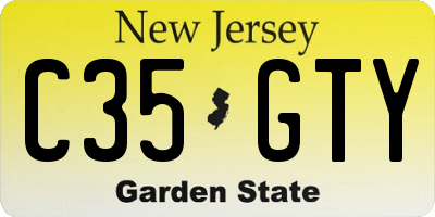 NJ license plate C35GTY