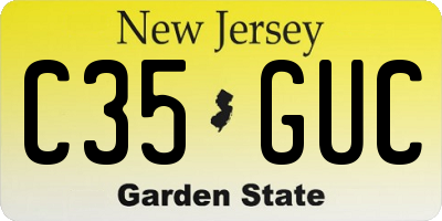 NJ license plate C35GUC