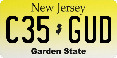NJ license plate C35GUD