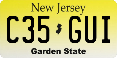 NJ license plate C35GUI