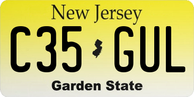 NJ license plate C35GUL