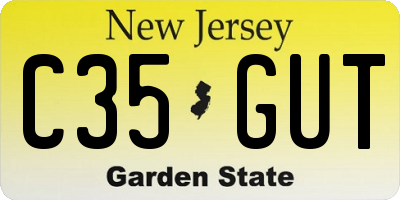 NJ license plate C35GUT