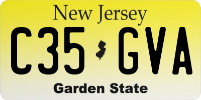 NJ license plate C35GVA