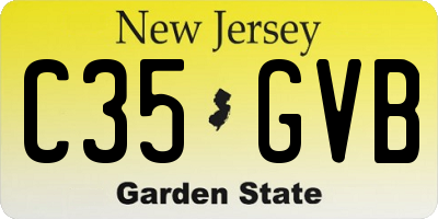 NJ license plate C35GVB