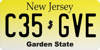 NJ license plate C35GVE