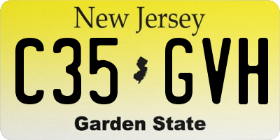 NJ license plate C35GVH