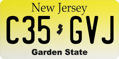 NJ license plate C35GVJ