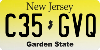 NJ license plate C35GVQ