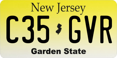 NJ license plate C35GVR