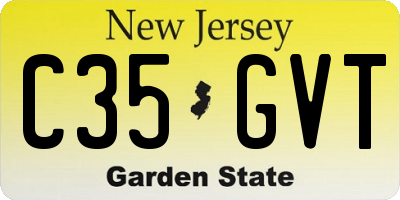 NJ license plate C35GVT