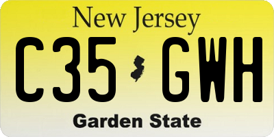 NJ license plate C35GWH
