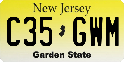 NJ license plate C35GWM