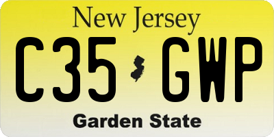 NJ license plate C35GWP