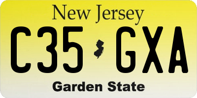 NJ license plate C35GXA