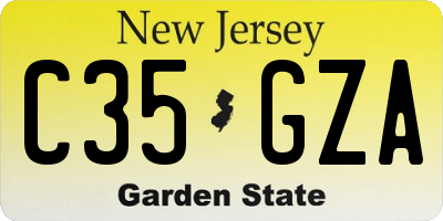 NJ license plate C35GZA