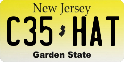 NJ license plate C35HAT