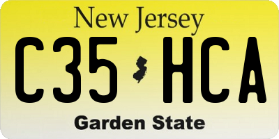 NJ license plate C35HCA